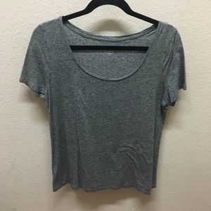Ann Taylor LOFT Gray Relaxed Tee
